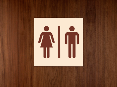 Табличка на дверь туалет